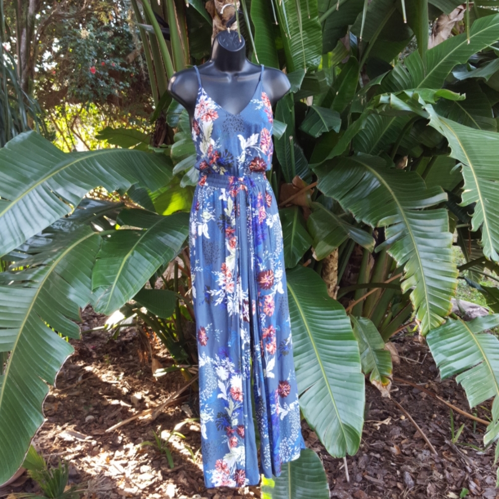 Jaase Wide leg dark floral jumpsuit